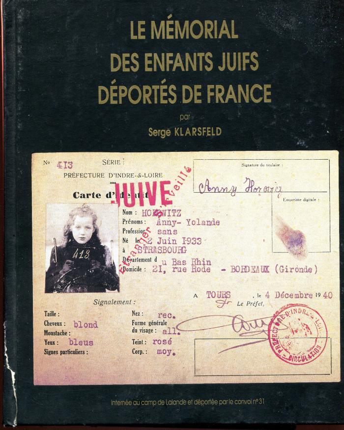 Le Mémorial des enfants juifs déportés de France