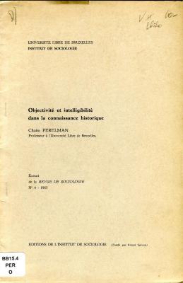 Objectivité et intelligibilité dans la connaissance historique