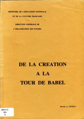 De la création à la tour de Babel