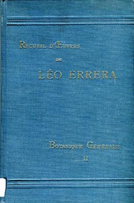 Recueil d’oeuvres de Léo Errera