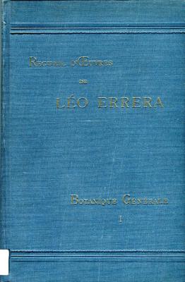 Recueil d’oeuvres de Léo Errera