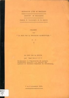 La paix par la vérité