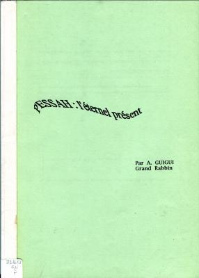 Pessah : l'éternel présent