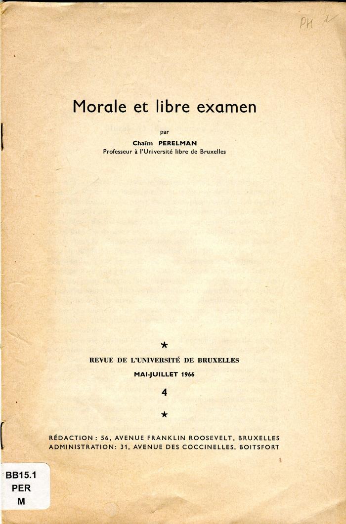 Morale et libre examen