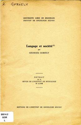 Langage et société