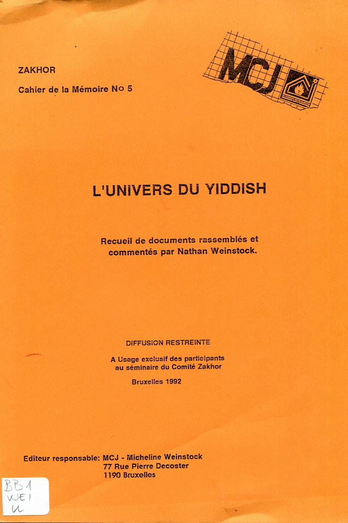 L'univers du yiddish