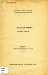 Langage et société