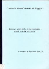 Concours inter-écoles cycle secondaire Année scolaire 2005-2006