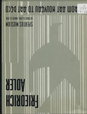 Friedrich Adler : from art nouveau to art deco