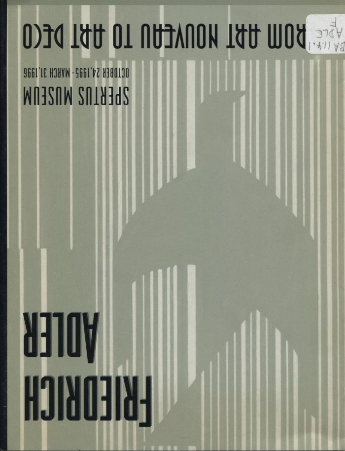Friedrich Adler : from art nouveau to art deco