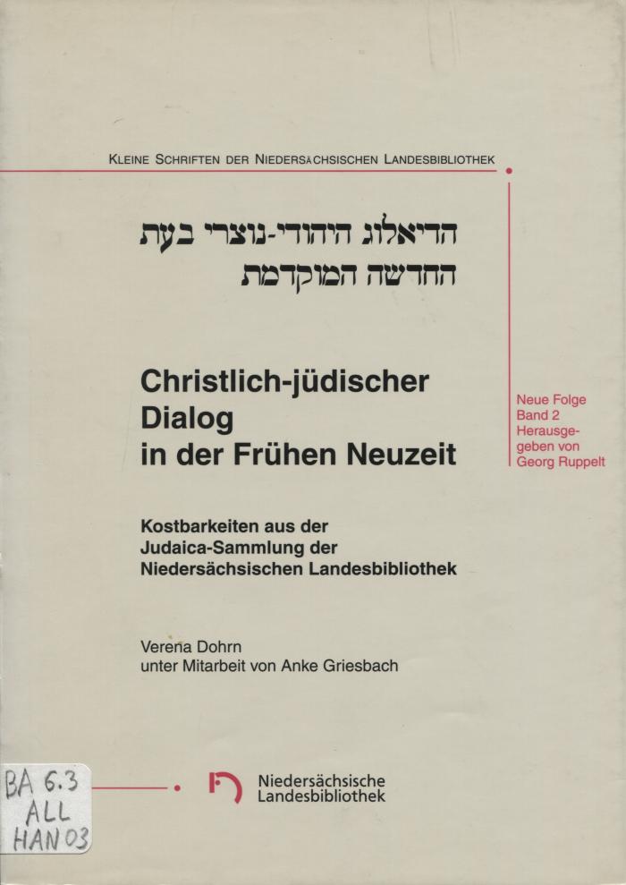 Christlich-jüdischer Dialog in der Frühen Neuzeit