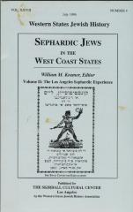 Sephardic Jews in the West Coast States