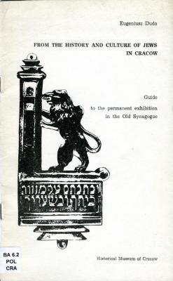 From the history and culture of Jews in Cracow