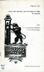 From the history and culture of Jews in Cracow