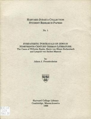 Sympathetic Portrayals of Jews in Nineteenth-Century German Literature :
