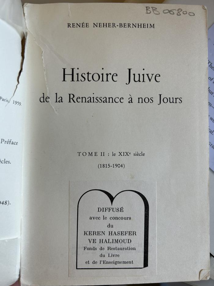 Histoire Juive