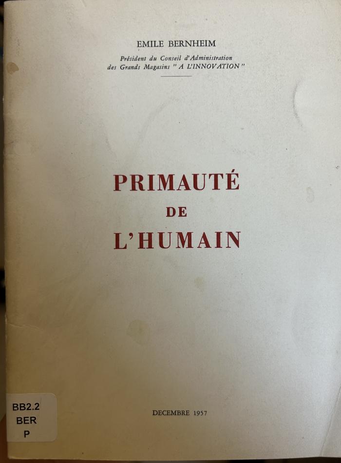 Primauté de l’humain