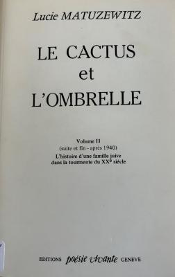 Le cactus et l'ombrelle