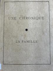 Une chronique - la famille