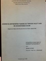 Joden in Antwerpen tijdens de tweede helft van de zeventiende eeuw