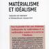 Matérialisme et idéalisme 