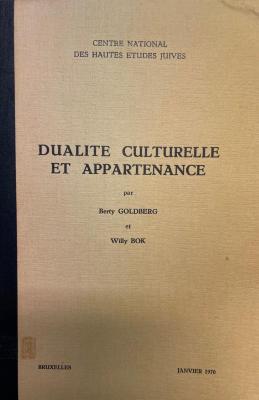 Dualite culturelle et appartenance
