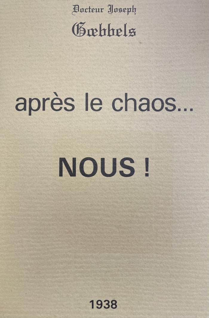 Après le chaos...
NOUS !