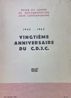Vingtième anniversaire du C.D.J.C.